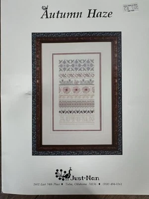 Just Nan Autumn Haze Counted Cross Stitch Sampler Chart JN007 Vintage 1992 New - Image 1 of 3