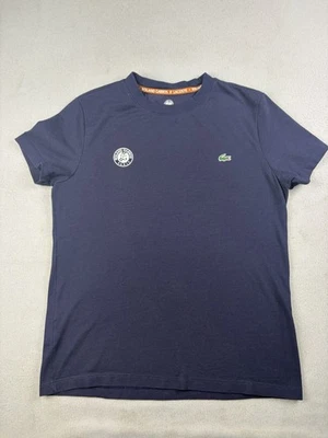 Camiseta Lacoste Roland Garros para hombre talla pequeña azul manga corta ultra seca Foto 1 de 4