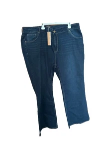 Bloomchic Stretchy Denim US Sz 26 Wide Legs 5 Pockets Tags - Picture 1 of 5