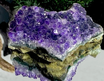 Amethyst Natural Purple Crystal Cluster Drusy 77mm Beautiful Sparkly Geode - Image 1 of 4