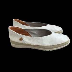 Verbenas Noelia Nucleo Ballerinas Shoes Women’s Size 40 US 9 White Leather - Picture 1 of 8