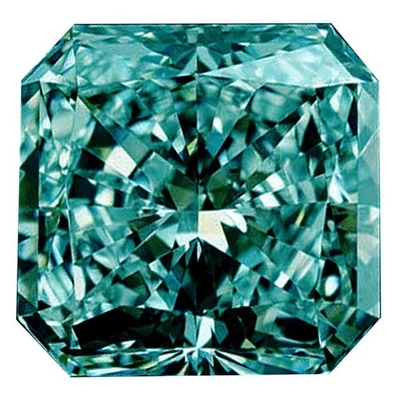 7.90 Ct 11*11 Mm Vvs1 Vivid Blue Color Radiant Loose Moissanite Diamond For Ring - Image 1 of 2