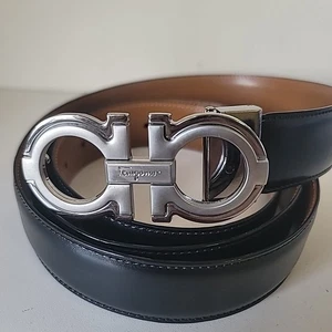 Handmade Luxury Reversible Black & Brown Men's Leather Belt, High Quality new - Picture 1 of 12