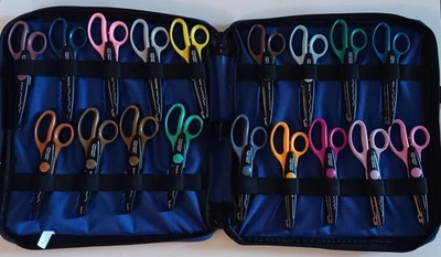 Fiskars Paper Pattern Scissors–Complete Set of 18 w/ Carrying Case–Almost New - Image 1 of 4