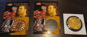 1996-97 Pinnacle  Mint Martin Brodeur Coin and Cards New Jersey Devils - Imagen 1 de 1