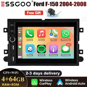 Apple Carplay 4+64G 7" Car Stereo Radio GPS BT+CAM For 2004-2008 Ford F-150 F150 - Picture 1 of 13