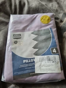 4 Standard Utopia Pillow Cases, 50x75 Violet Colour Pack Off 4 UK Stock - Picture 1 of 4