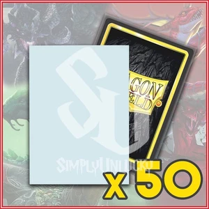 Clear 50 Matte Dragon Shield Sleeves Standard Size 🐉for One Piece Pokemon MTG - Picture 1 of 2