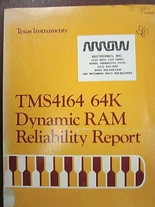 Texas Instruments TMS4164 64K Dynamic RAM Reliability Report - Picture 1 of 2