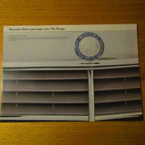 MERCEDES D E TE TD CE S SE SEL SL SLC UK Passenger Car Range Brochure 1980 - Picture 1 of 1