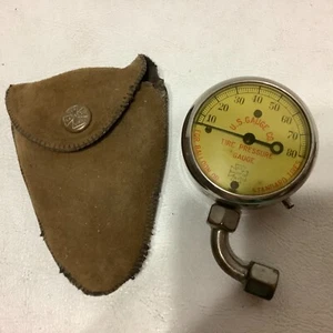 Antique Tire Pressure Gauge US Gauge Co w/Pouch June 13 1911 - Picture 1 of 7