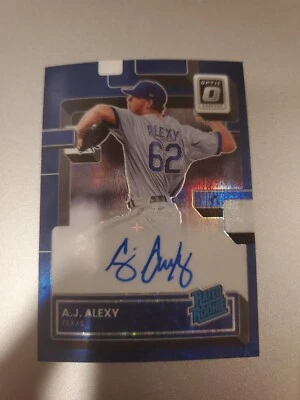 2022 Donruss Optic -  Signatures Blue Prizm A.J. Alexy /49 (AU, RC) rangers - Image 1 of 4