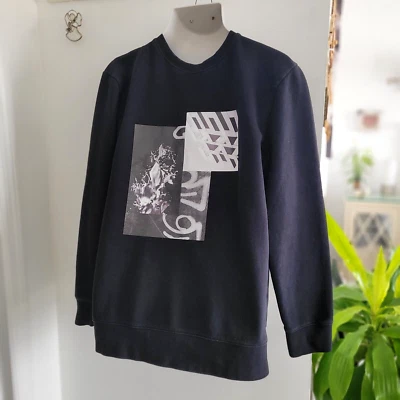 H&M Women’s Black Fleece Sweatshirt Cotton Blend Sz Large - Image 1 of 3