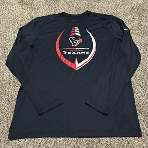 Herren Nike Dri-Fit Houston Texans NFL Größe Large L Langarm T-Shirt - Bild 1 von 5