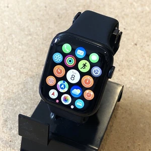 Apple Watch Series 9 S9 45mm GPS Alu Case Black Sport Band Battery Health 100% - Zdjęcie 1 z 11