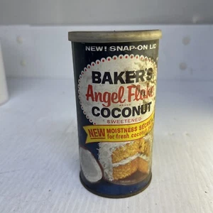 Vintage Baker's Angel Flake Coconut 7oz Tin (empty) - Picture 1 of 11