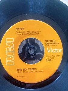 SWEET THE SIX TEENS OG 1974 UK RCA VICTOR 7" 45 LBPO-5037 - Picture 1 of 2