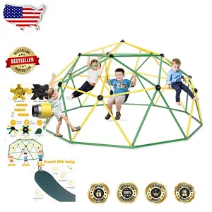 Safety-Certified 10FT Kids Jungle Gym Dome Climber with Easy Assembly & Swing - Picture 1 of 11