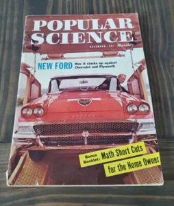 Popular Science December 1957 VINTAGE Magazine New Ford How It Stacks Up - Foto 1 di 7