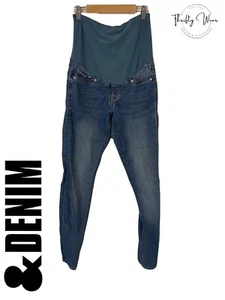 H&M MAMA MATERNITY Size 14 Super Skinny High Rib Stretch Jeans Full Panel - Picture 1 of 8