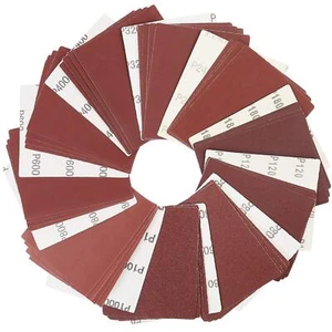 LotFancy 1/4 Sheet Sandpaper for Palm Sander 50PCS 60 80 120 180 240 320 400 ... - Picture 1 of 7