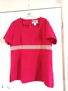 Túnica/uniforme de terapeuta de belleza rosa brillante Buttercups Reino Unido 22 - Imagen 1 de 3