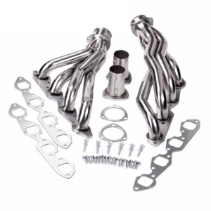 EXHAUST HEADER FOR 65-73 CHEVY/GM BIG BLOCK BBC V8 366-454 502 PAIR SHORTY SQUAR - Foto 1 di 4