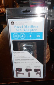 Architectural Mailboxes Black Steel Mailbox Adapter Plate for 4-in x 4-in Post - Picture 1 of 2