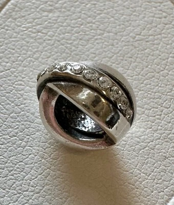 RL 925 ITALY Sterling Silver Bead For Charm Bracelet Cubic Zirconia - Image 1 of 4