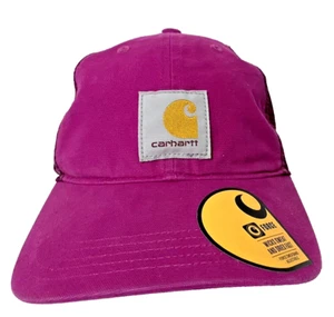 NEW Carhartt Men's Purple Buffalo Canvas Mesh Adjustable Patch Hat Cap - Picture 1 of 6