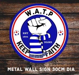 Personalised Rangers Fans keep the faith Football Round Bar Retro Boot RRS037 - Picture 1 of 2