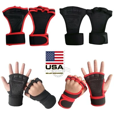 Guantes de fitness EE. UU. Levantamiento de pesas Gimnasio Entrenamiento Entrenamiento Muñeca Correa Hombres Mujeres Foto 1 de 4