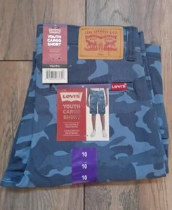 Levi's Boy's Stretch Waistband Knee Length Cargo Short Color Blue Size 7 - Picture 1 of 9