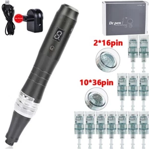 Rechargeable Wireless Ultima M8 Dr Pen Skin Care + 12PCS Replacement Cartridges - Picture 1 of 13