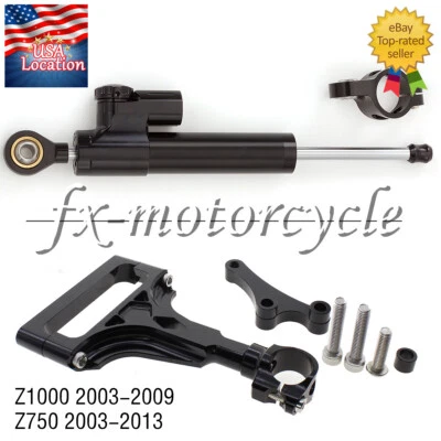 Soporte estabilizador amortiguador de dirección para Kawasaki Z1000 2003-2009 Z750 2003-2013 Foto 1 de 4