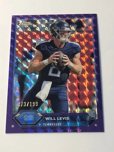 2024 Topps Chrome Football WILL LEVIS Purple Refractor Rookie 073/199 - Bild 1 von 2