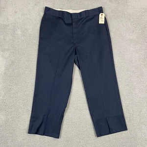 Pantalones de trabajo chinos vintage Dickies 874 azul marino para hombre talla W38 L26 leer* - Imagen 1 de 11