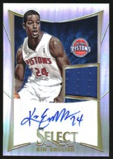 2012-13 Select Prizms #307 Kim English Auto Jersey /199