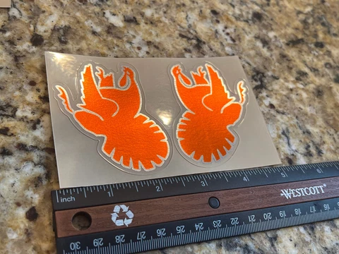 CHROME Virginia Tech Hokies Fighting Gobbler Mini Helmet Side Logo Decal Set Cover