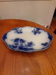 Antique Flow Blue Bizantine Royal Semi Porcelain Platter 16.5" W - Picture 1 of 16