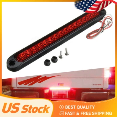 Lente de lámpara de luz roja de freno de maletero LED 3RD universal apta para camioneta SUV Jeep RV Y EB Foto 1 de 4