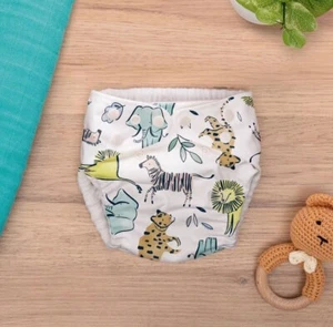One Pampers Pure Hybrid wiederverwendbare Stoffwindelhülle Tiermuster 8-35 Pfund 0-30 m - Bild 1 von 10