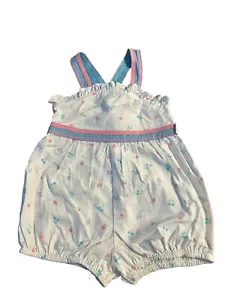 Vintage Izod Baby Girl Bubble Romper Pastel Floral 2T EUC! - Picture 1 of 9