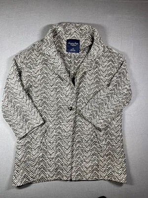 Cárdigan suéter tejido mezcla lana American Eagle para mujer 3/4 largo talla L gris Foto 1 de 2