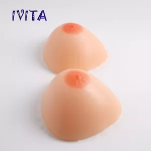IVITA FF Cup Self-Adhesive Boobs Silicone Breast Forms Fake Boobs Enhancer - Picture 1 of 12