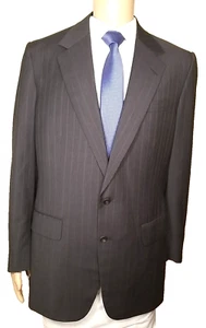 Dege Savile Row Mens Suit Coat By Appointment Of The Queen Gray Pin Stripe 42R - Picture 1 of 13