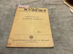 Original Military Radio PRC-25 Operator Book Lot 14 - Picture 1 of 3