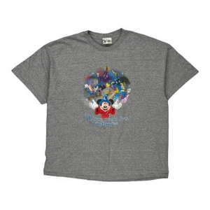 Disney World Disney Graphic T-Shirt - XL Grey Cotton - Picture 1 of 7