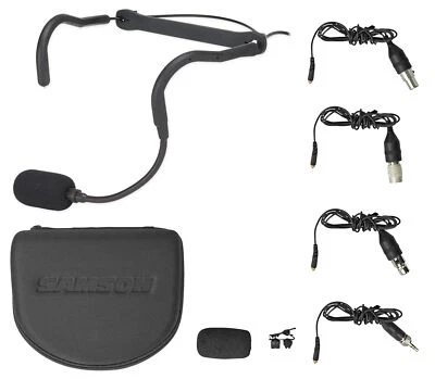 Samson QEX Fitness Headset Microphone Mic+4 Adapters+Case For Yoga/Spin/Pilates - Image 1 of 4