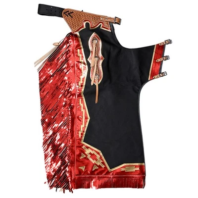 HILASON Western Horse Bull Riding Cuero Genuino Rodeo Chaps | para Hombres y Foto 1 de 4